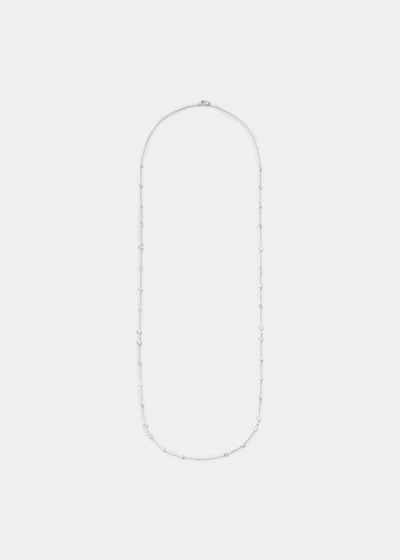 Collares Ralph Lauren Mujer Plateados - Chain Crystal - CBZNY6341